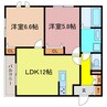 フェリシア 2LDKの間取り
