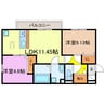 エスポワール瀬田　 2LDKの間取り