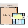 アークリード石山寺 1Kの間取り