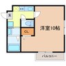 アークリード石山寺 1Kの間取り