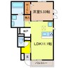 グレイスコーポⅤ 1LDKの間取り