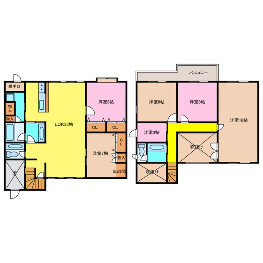 間取図 唐橋町貸家（15-6）