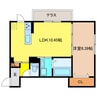Villa riviere 1LDKの間取り