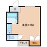casa神領 1Rの間取り