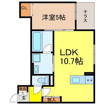 間取図 ウォグノォつきのわ