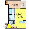 ウォグノォつきのわ 1LDKの間取り