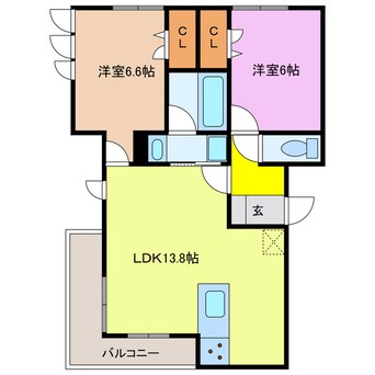 間取図 DROOM東矢倉