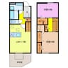 アスターテラス 2LDKの間取り