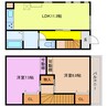 テラスハウス井上 2LDKの間取り