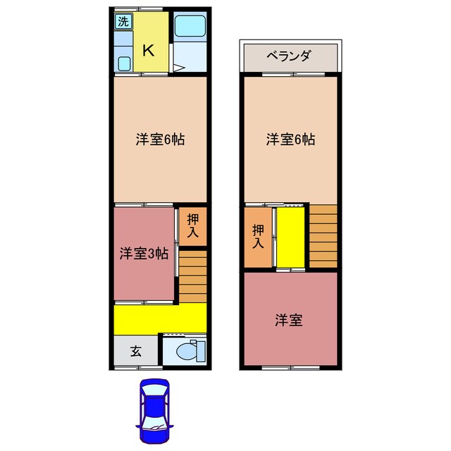 間取り図 蛍谷貸家（5-25）