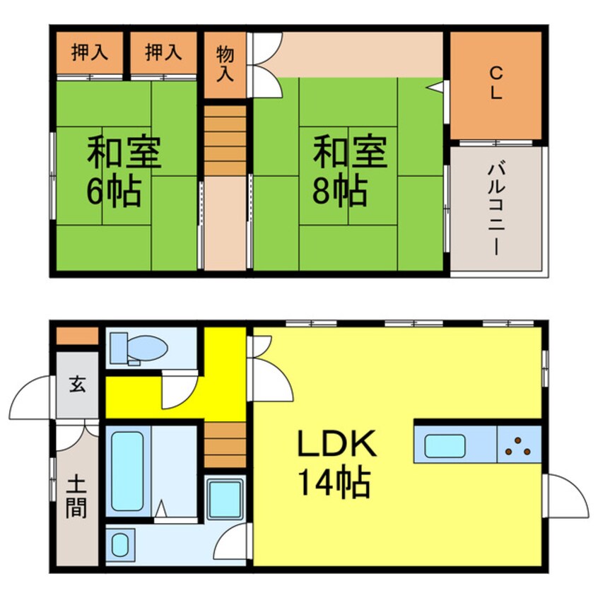 間取図 前河邸西の庄貸家