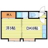 メゾンジカータ 1DKの間取り
