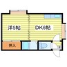 メゾンジカータ 1DKの間取り