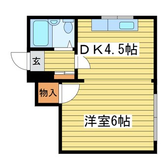 間取図 札幌市営地下鉄東豊線/元町駅 徒歩4分 2階 築35年