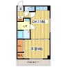 元町スカイレジテル 1DKの間取り