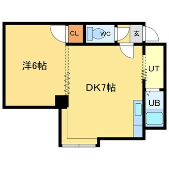 間取図 シャトリエ元町（北３３条東１２丁目）