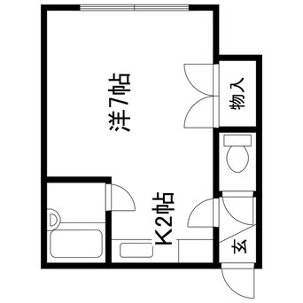 間取図 ヒュース北３２B