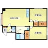 オレンジハウスD 2LDKの間取り