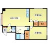 オレンジハウスD 2LDKの間取り
