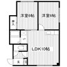 オレンジハウスＡ 2LDKの間取り