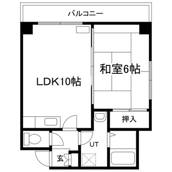 間取図 札幌市営地下鉄東豊線/新道東駅 徒歩13分 2階 築36年