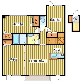 間取図 シャーメゾン元町グランビレッジＷ棟