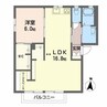 シャンドフルール 1LDKの間取り