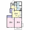 グレイスベル 2DKの間取り