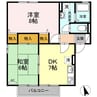 エトワールモーリ 2DKの間取り