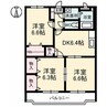 ペーシュメイ 3DKの間取り