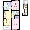 プラージュ 2DKの間取り