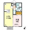 グランドヒルズ 1LDKの間取り