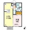 グランドヒルズ 1LDKの間取り