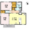 コート・ラ・ルナ 2LDKの間取り