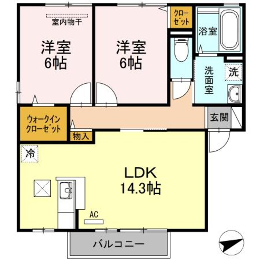 間取図 リヴェール安長