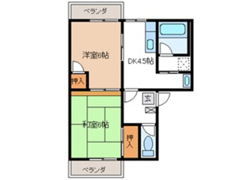 間取図 メゾニティいなば