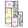 レジデント1084 2LDKの間取り