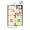 スーパーアスリート21 2DKの間取り
