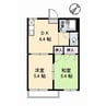 スーパーアスリート21 2DKの間取り