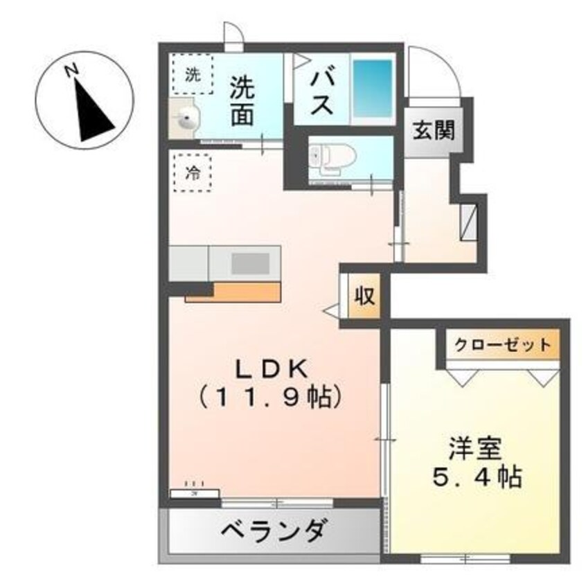 間取図 ヴェール・クレール南安長