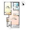 クラインザルツ 1LDKの間取り