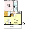 クーランデール 1LDKの間取り