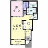 レモンハウスK 1LDKの間取り