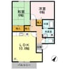 ブランドールH 2LDKの間取り