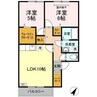 ブランドールH 2LDKの間取り