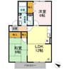 フォンテーヌ南安長 2LDKの間取り