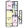 トライブC 2LDKの間取り