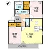 リビングタウン浜坂 2LDKの間取り