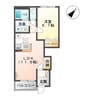 コート　フレッサ 1LDKの間取り
