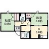 ゲーブルアン 2Kの間取り